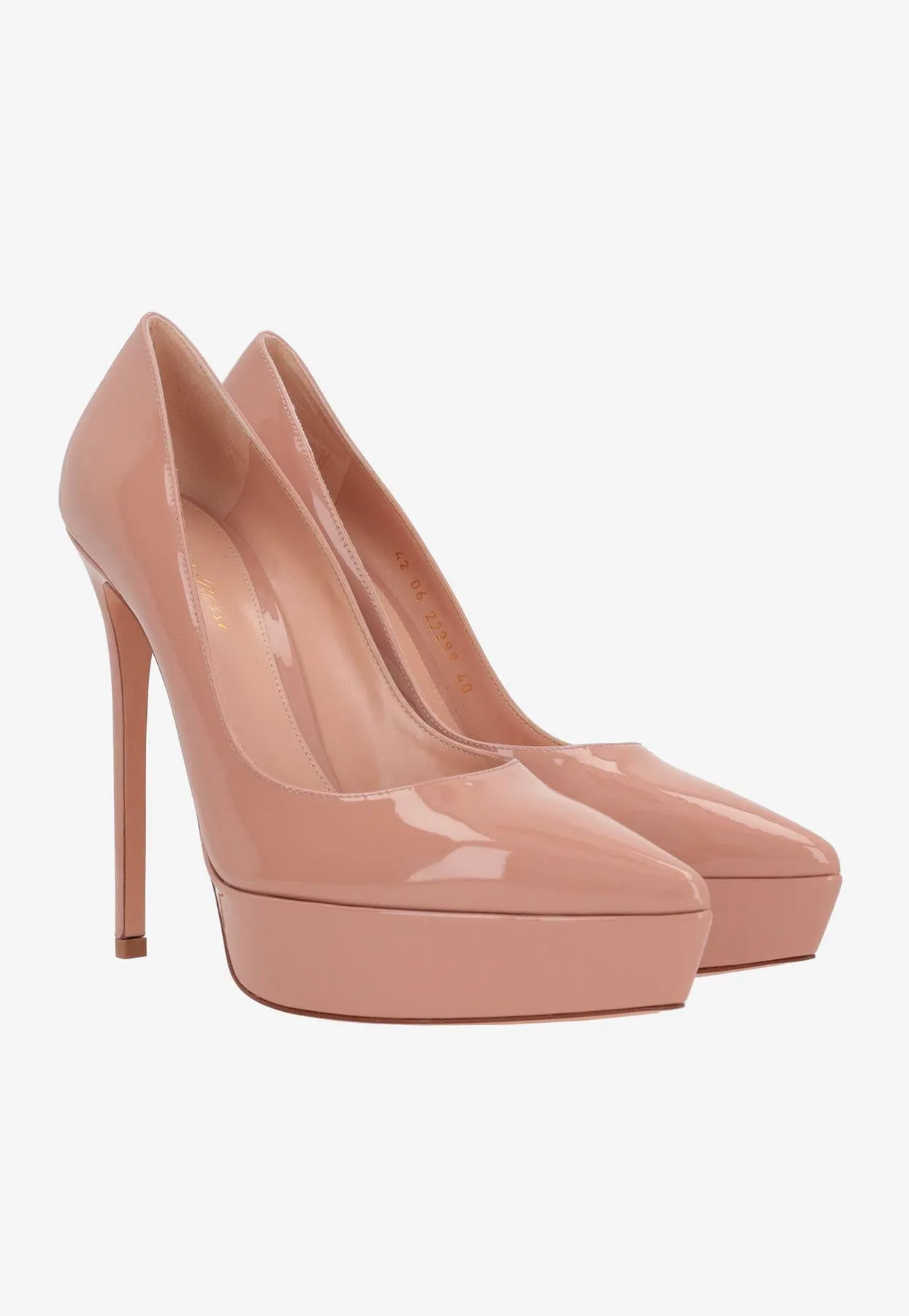 105 Patent Leather Platform Pumps