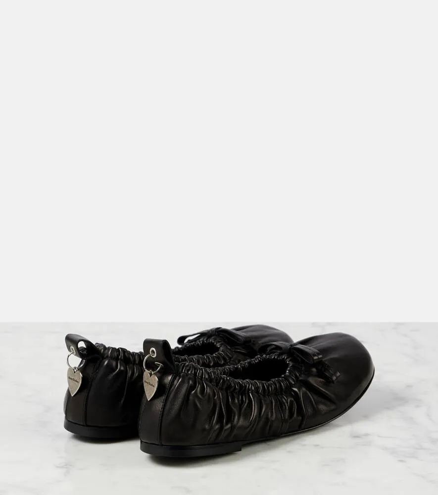 Acne Studios Bow-detail leather ballet flats
