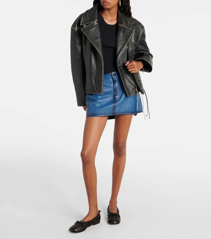 Acne Studios Bow-detail leather ballet flats