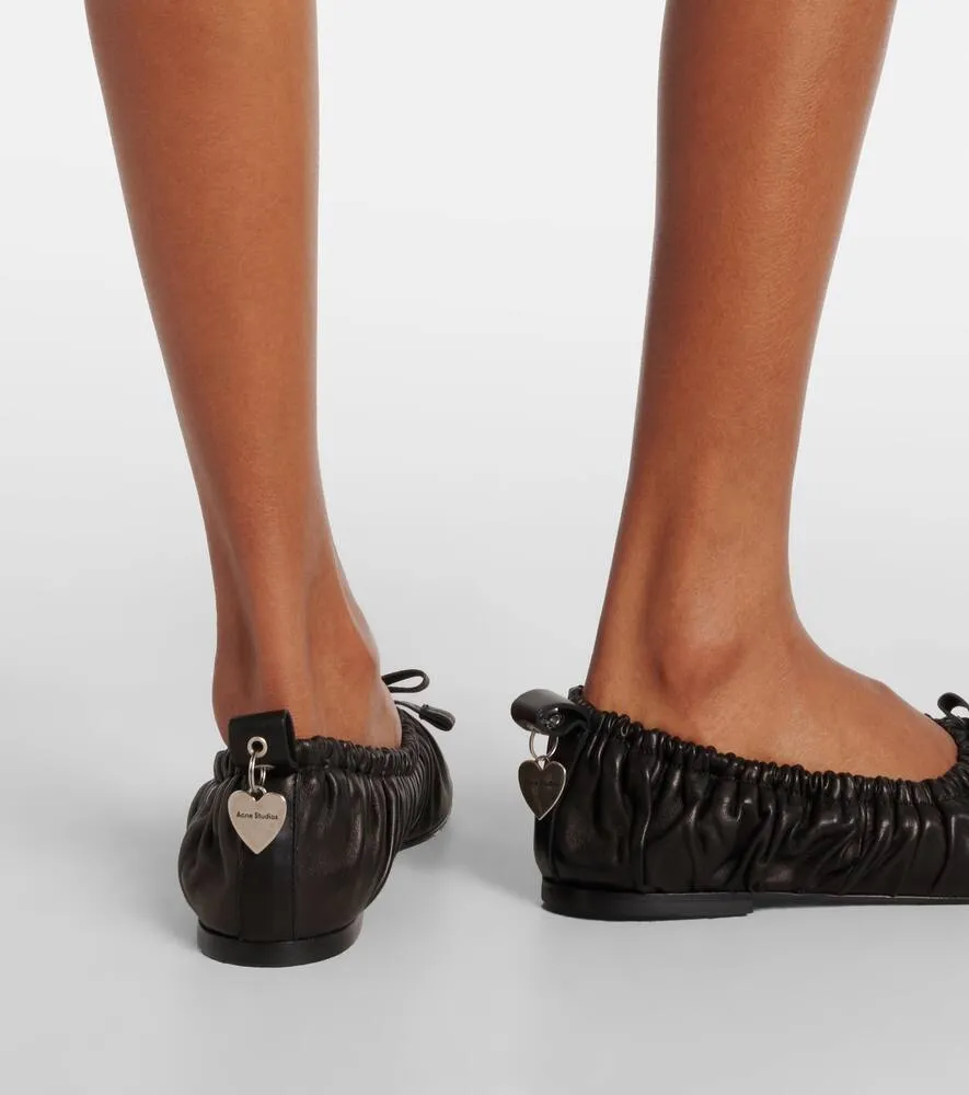 Acne Studios Bow-detail leather ballet flats