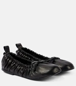 Acne Studios Bow-detail leather ballet flats