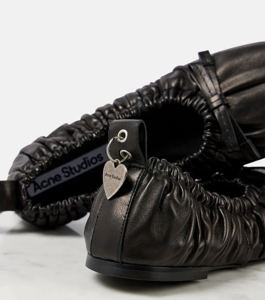 Acne Studios Bow-detail leather ballet flats