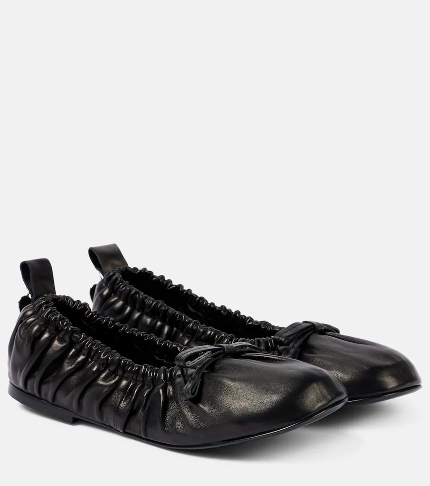 Acne Studios Bow-detail leather ballet flats