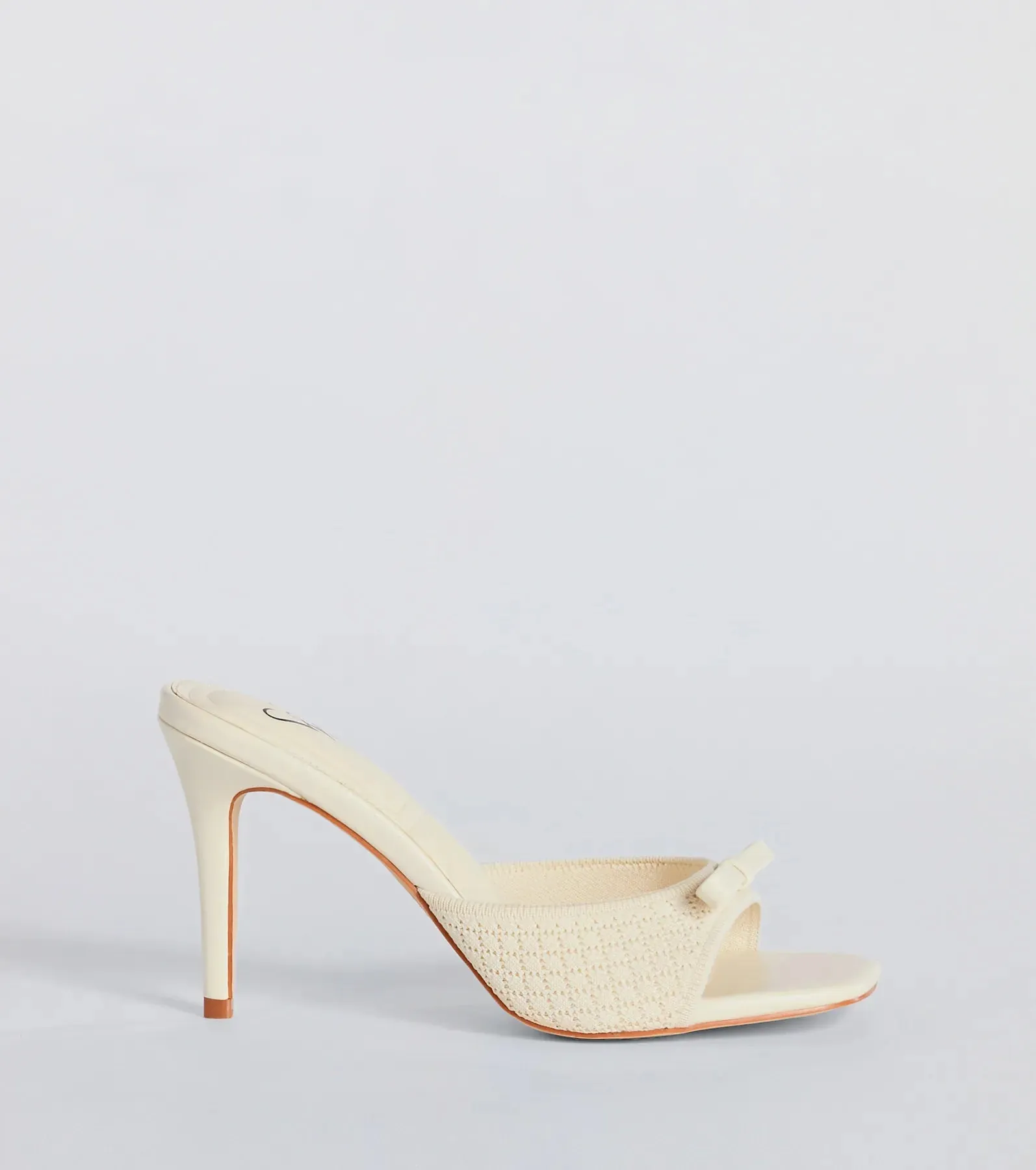 Adorable Finesse Knit Bow Stiletto Heels