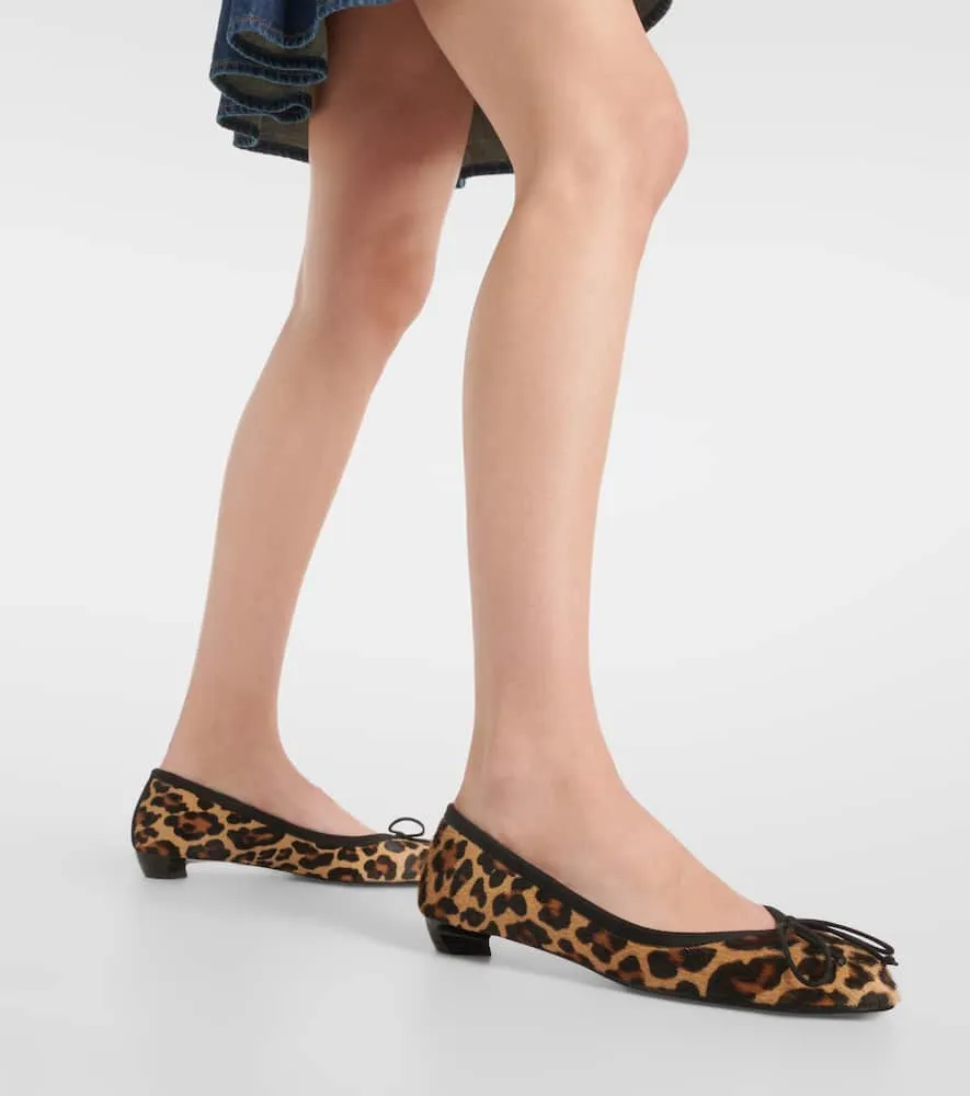 Alexander McQueen Armadillo calf hair ballet flats