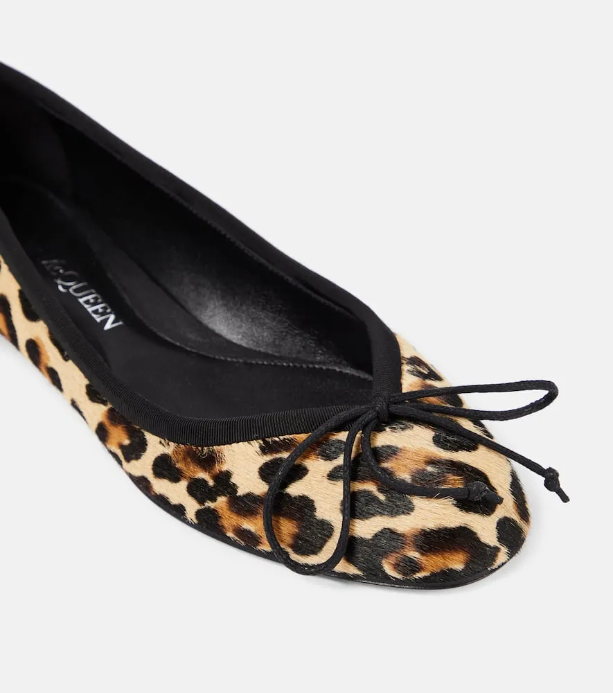 Alexander McQueen Armadillo calf hair ballet flats