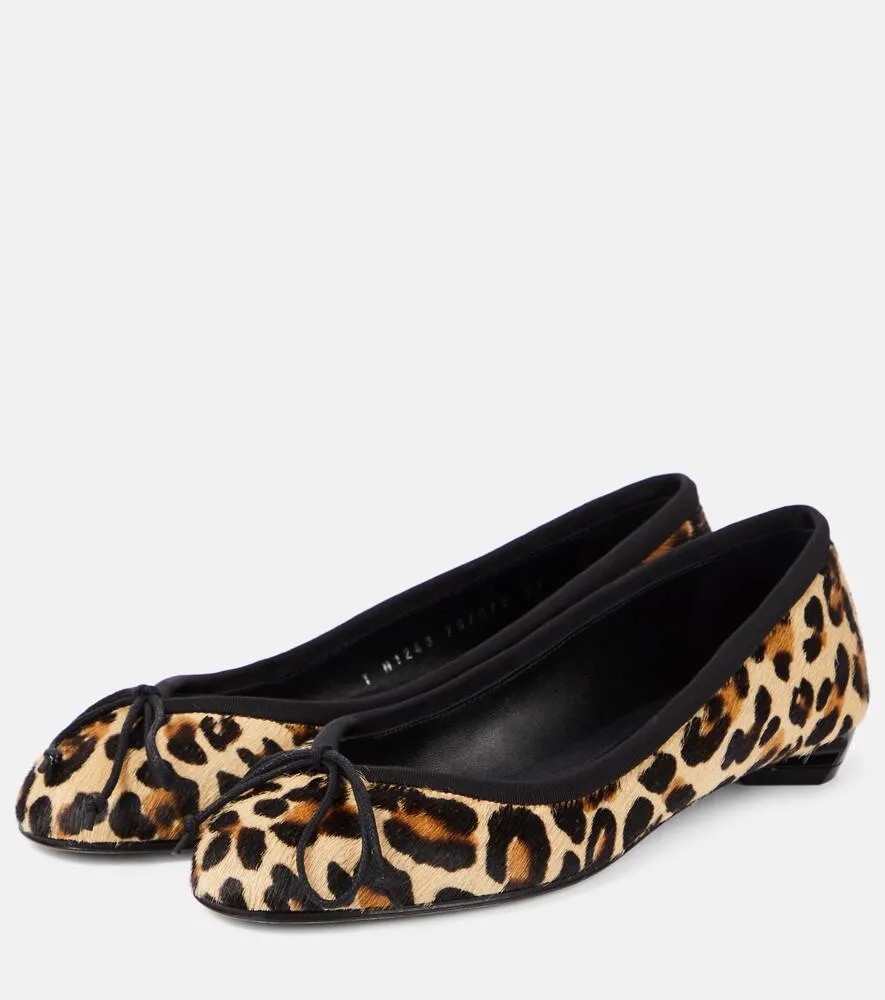 Alexander McQueen Armadillo calf hair ballet flats