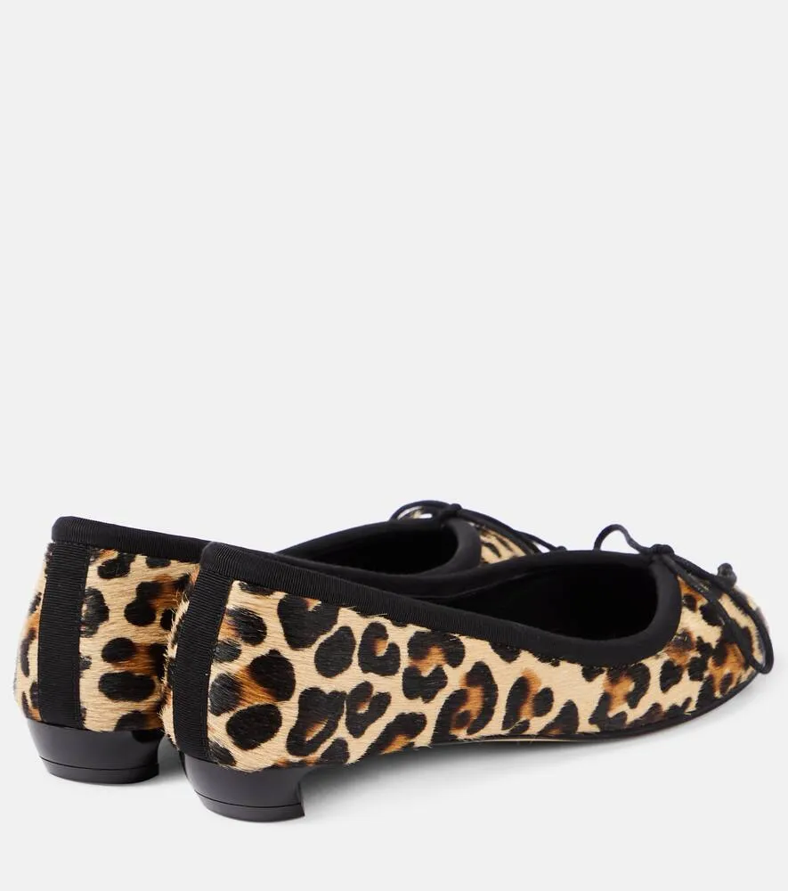 Alexander McQueen Armadillo calf hair ballet flats