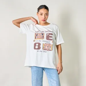 Alphabet animal graphic tee wholesale