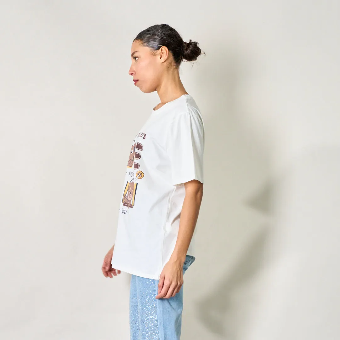 Alphabet animal graphic tee wholesale