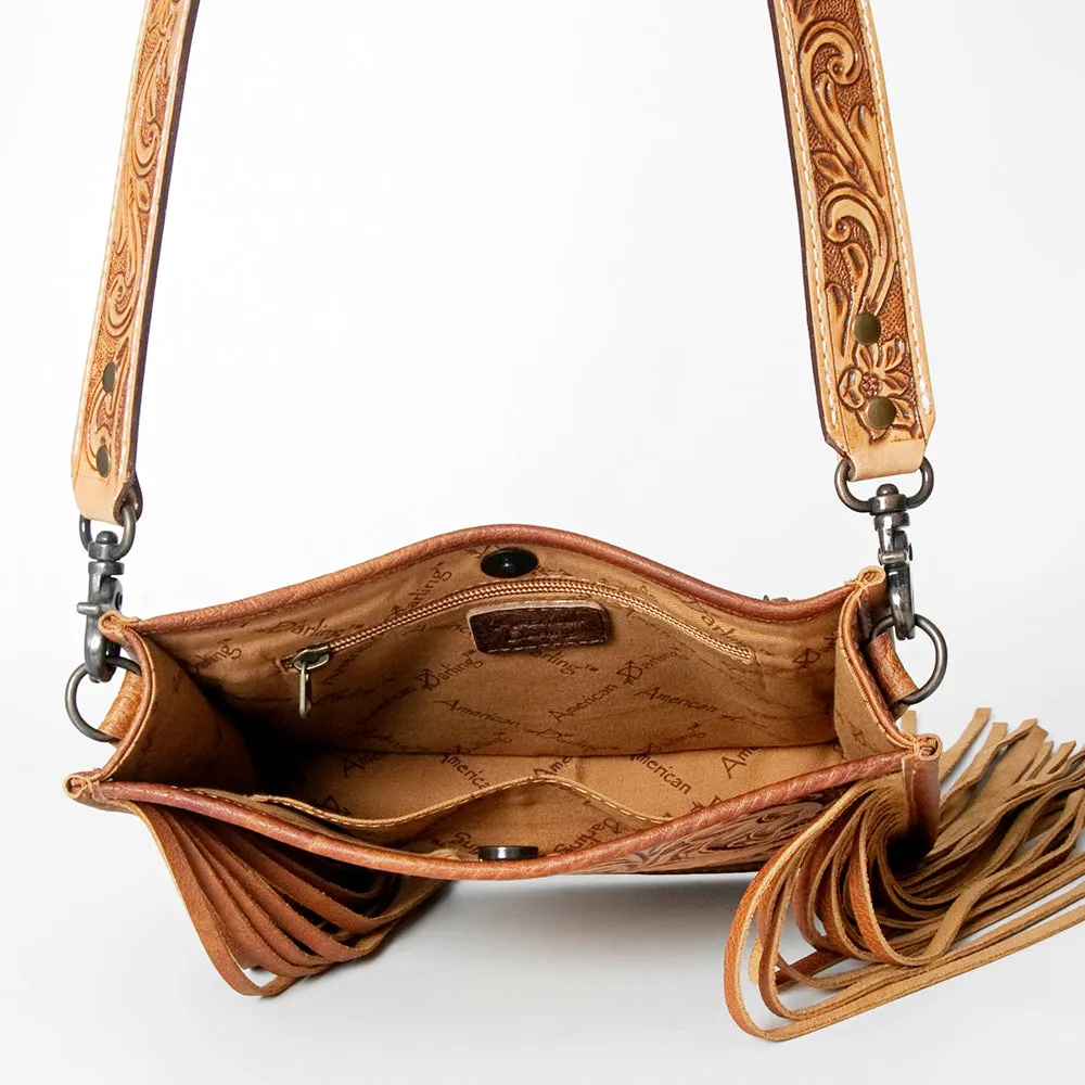 American Darling Messenger Hand Tooled Genuine Leather Women Bag Western Handbag Purse