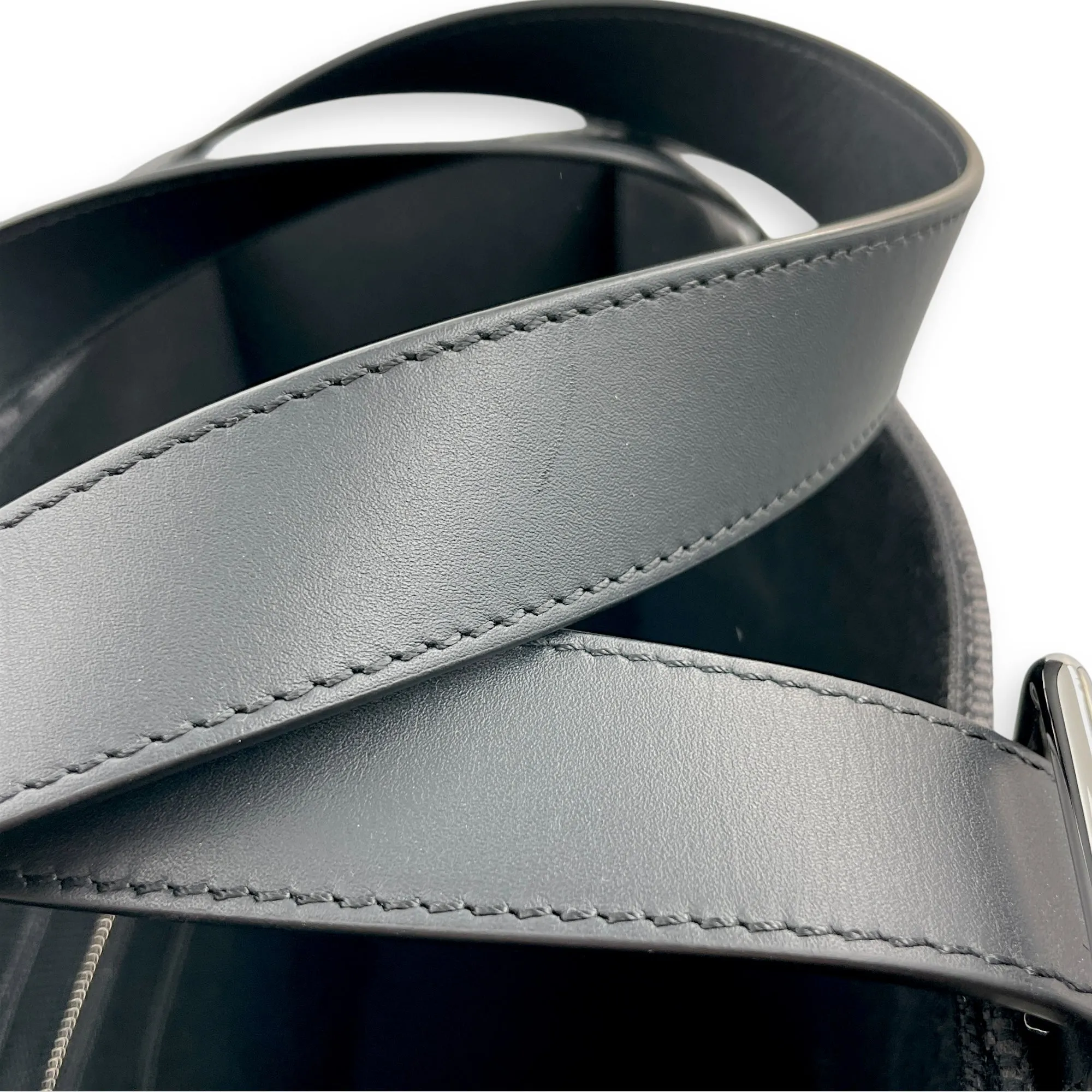 Anagram Buckle Tote 37x34x13cm Anthracite, black Shoulder Bag in Cotton canvas, Calf, Silver hardware