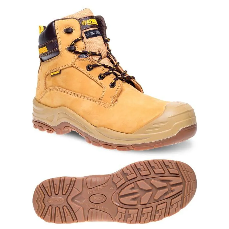 Apache Arizona Honey Nubuck Metal-Free Waterproof Safety Boots