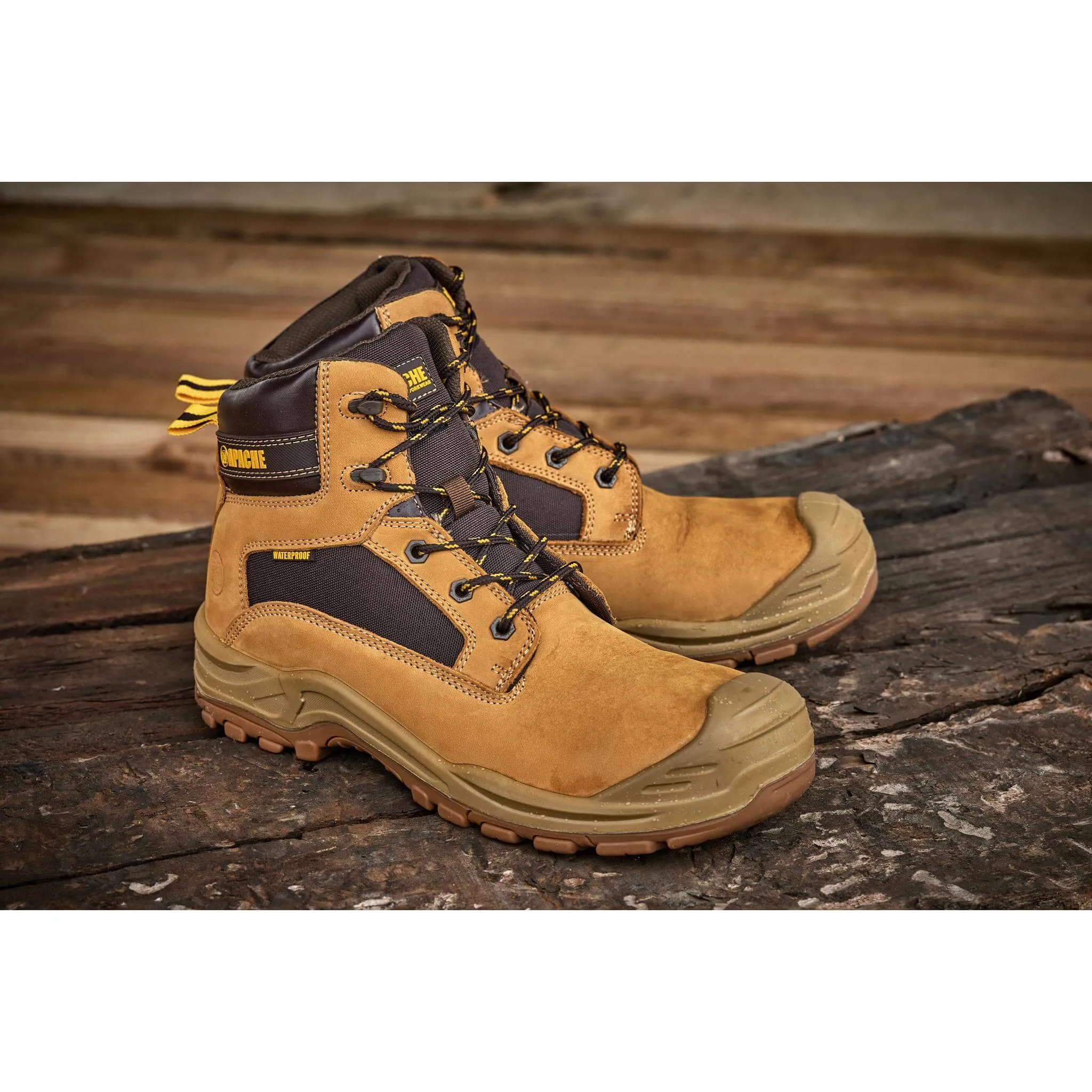 Apache Arizona Honey Nubuck Metal-Free Waterproof Safety Boots
