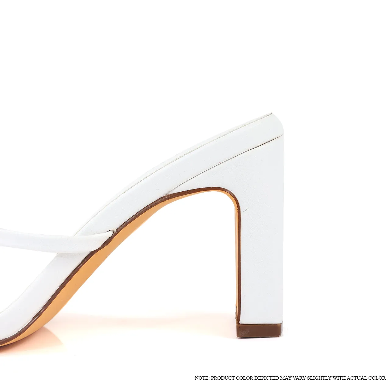 AURA-12 OPEN TOE STRAPPY HIGH HEEL SANDALS - WHITE