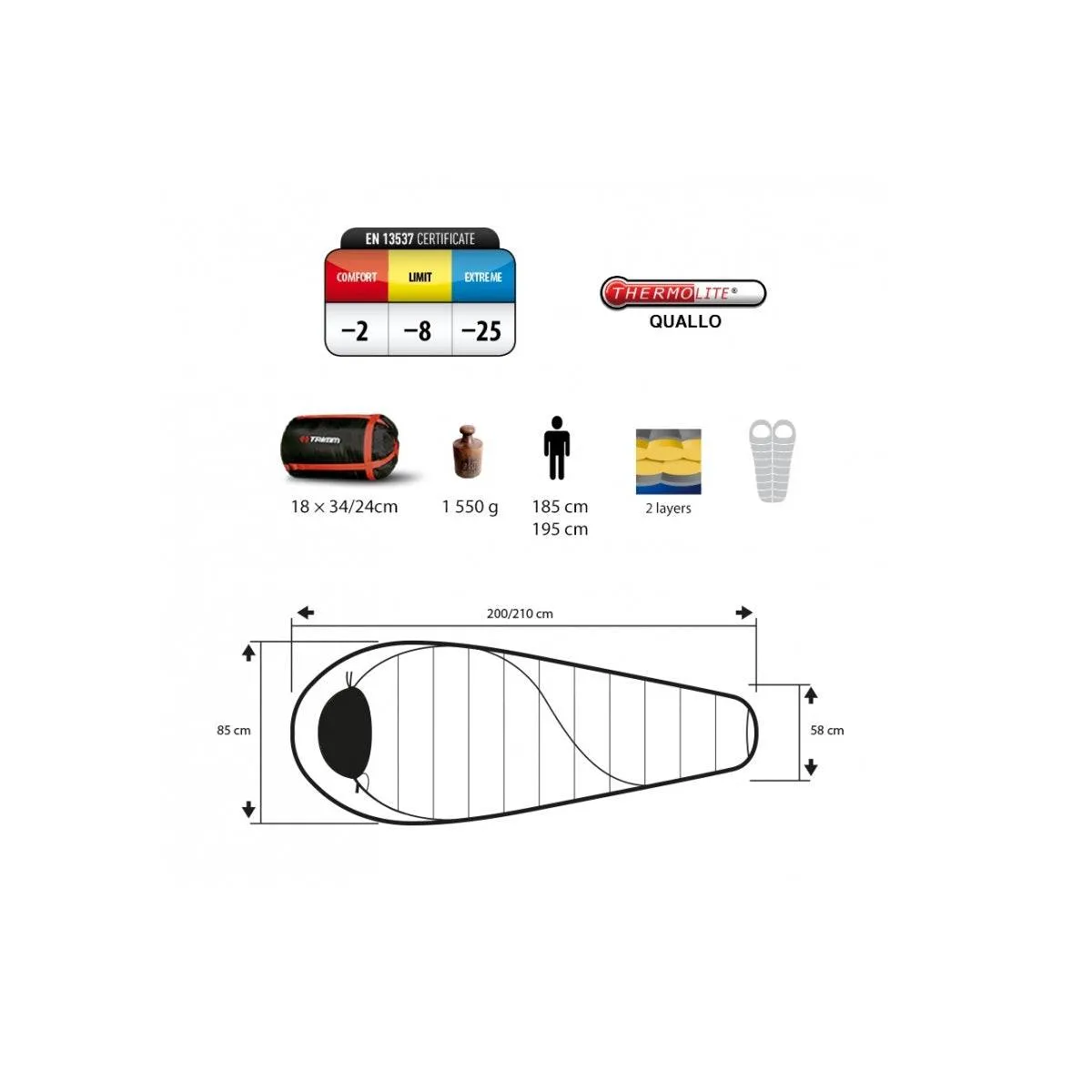 Balance Sleeping Bag - Comfort -2°C | Limit -8°C | Extreme -25°C