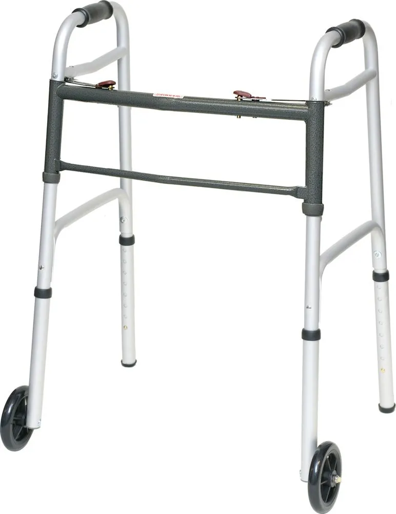Bariatric 2-Button Walker with Wheels