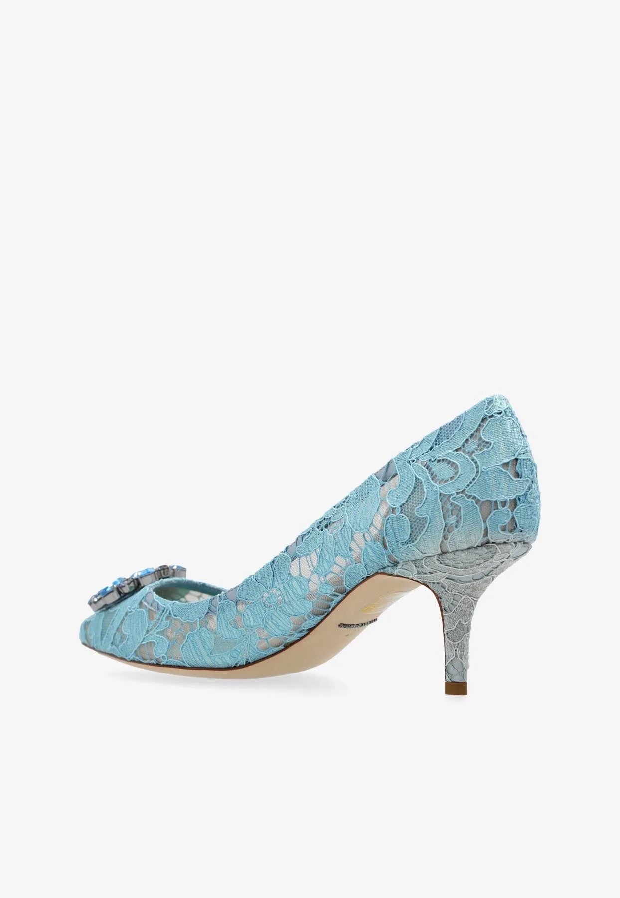 Bellucci 60 Crystal Embellished Lace Pumps