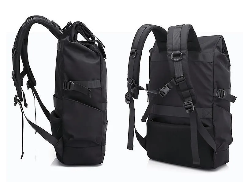black Men Travel Laptop Backpack Water Resistant Anti-theft Rucksack AZ14943