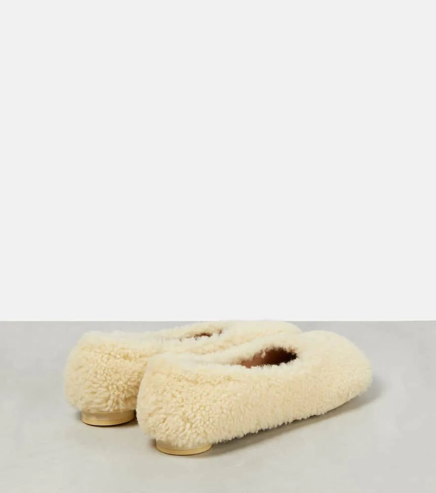 Bottega Veneta Shearling ballet flats