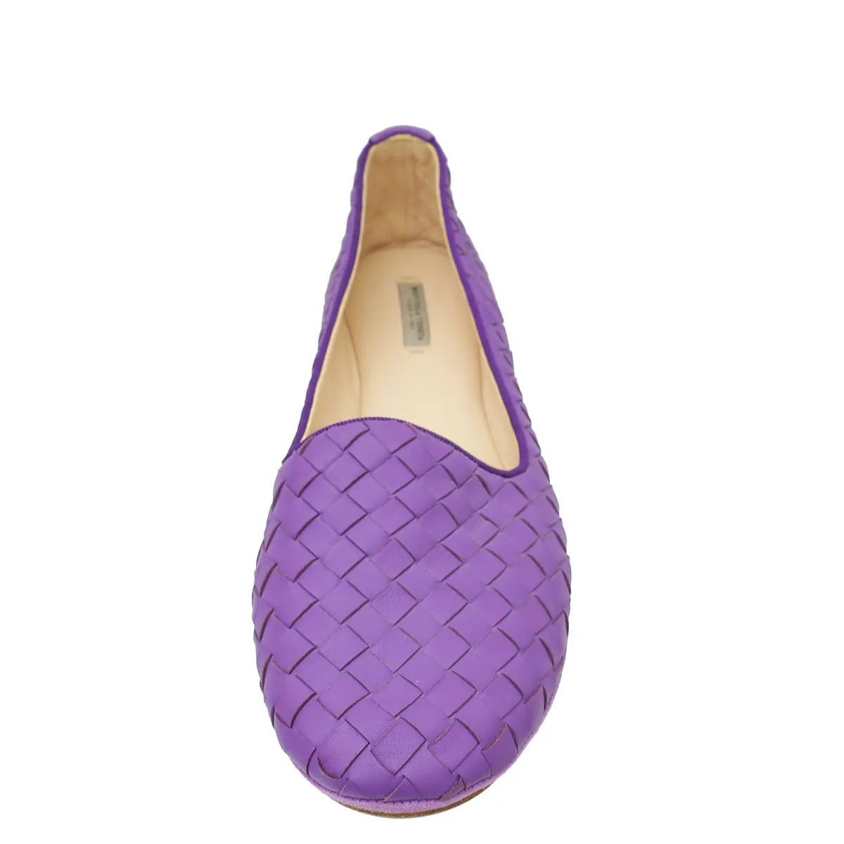 Bottega Veneta Violet Round Toe Ballet Flats 38