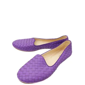 Bottega Veneta Violet Round Toe Ballet Flats 38