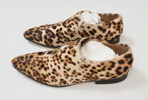 Calfskin Hair Leather Slip-On-Shoes