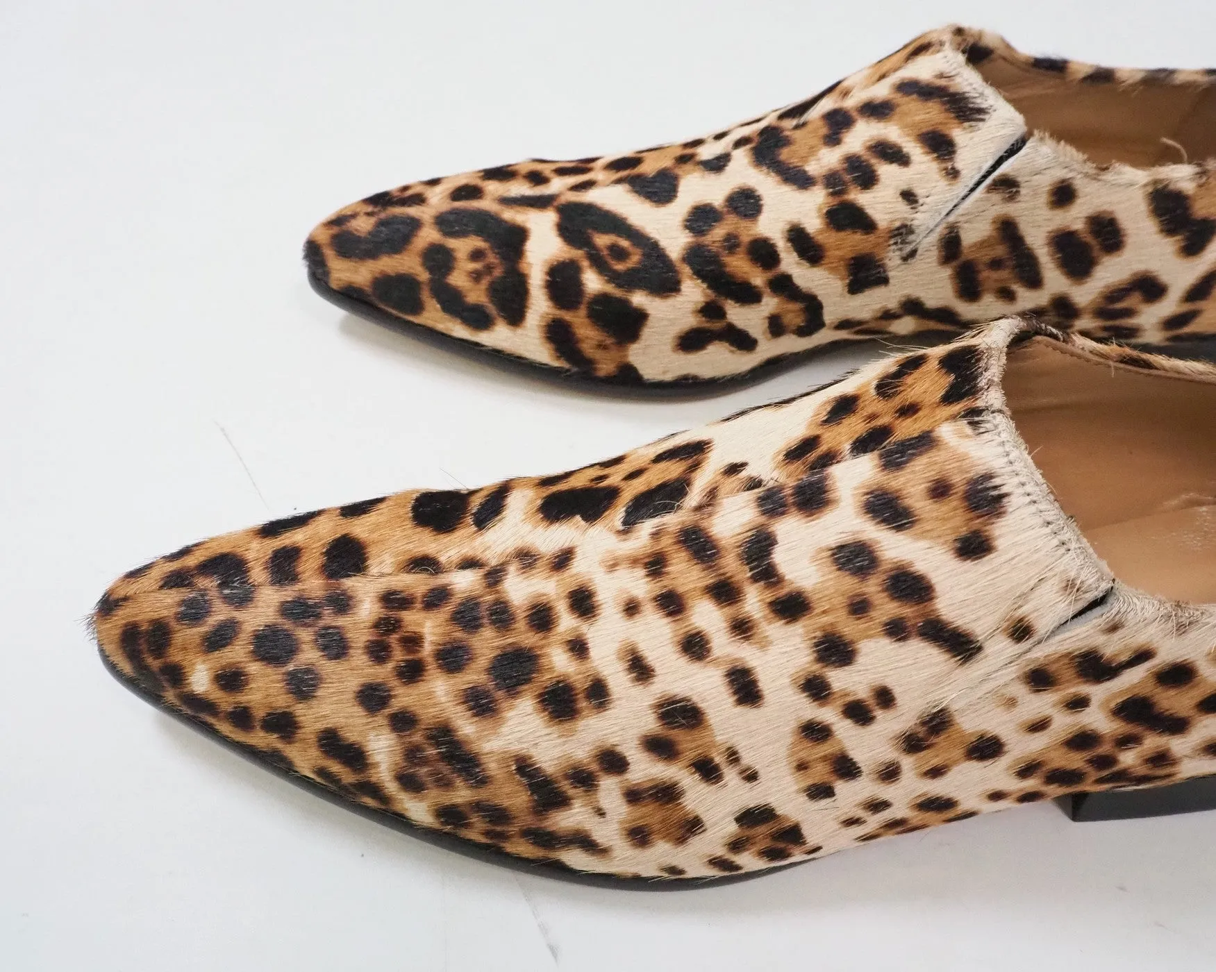 Calfskin Hair Leather Slip-On-Shoes