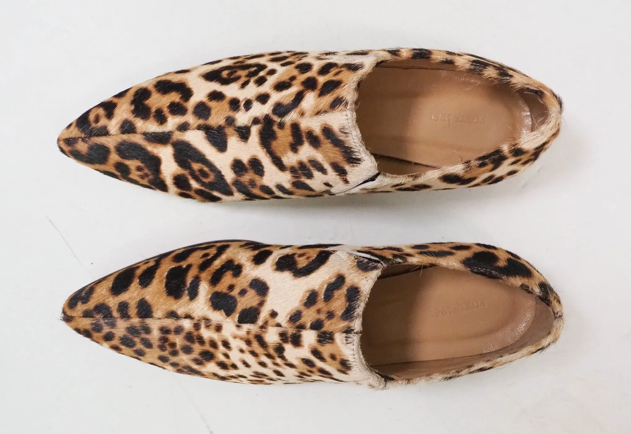 Calfskin Hair Leather Slip-On-Shoes