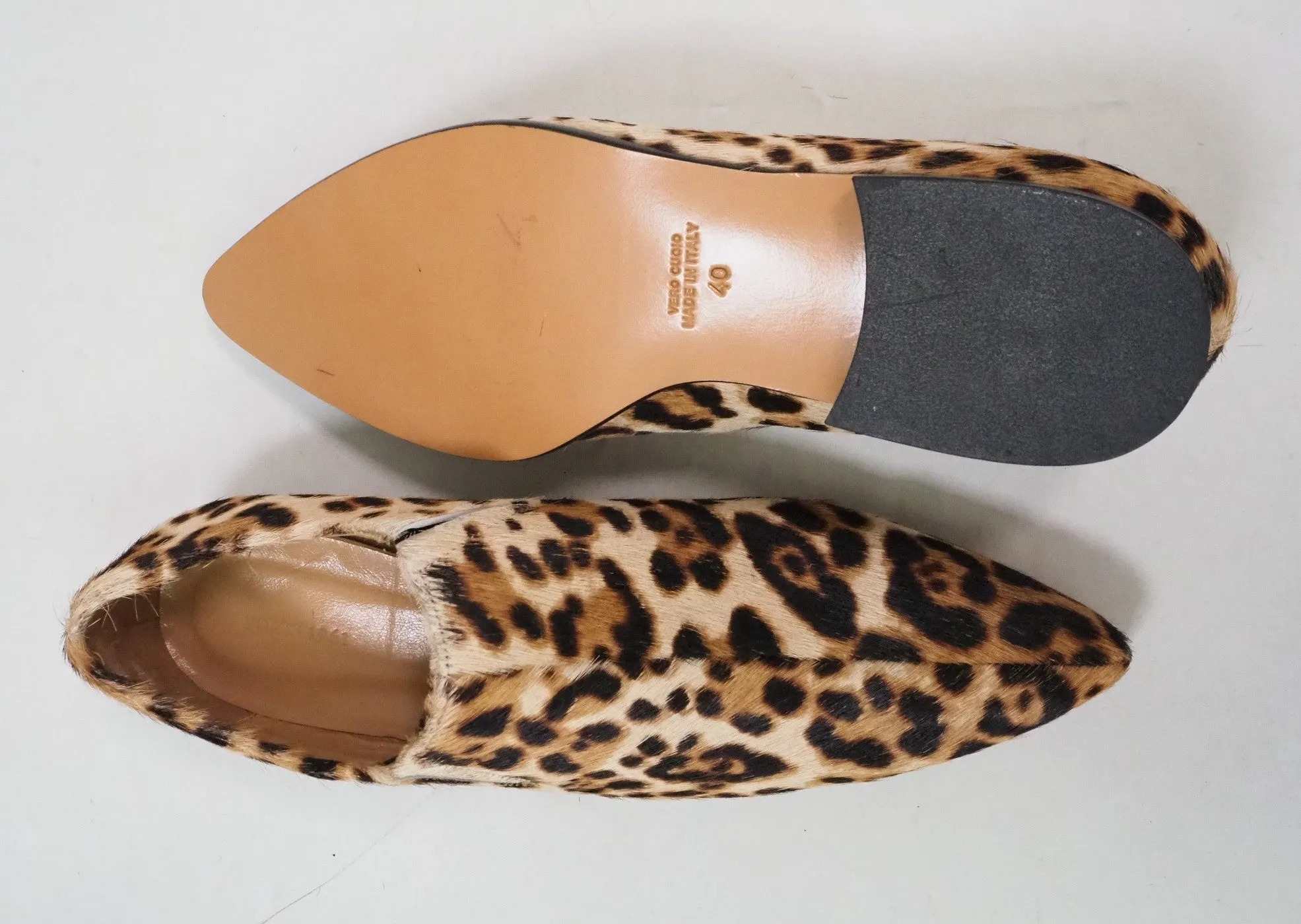 Calfskin Hair Leather Slip-On-Shoes