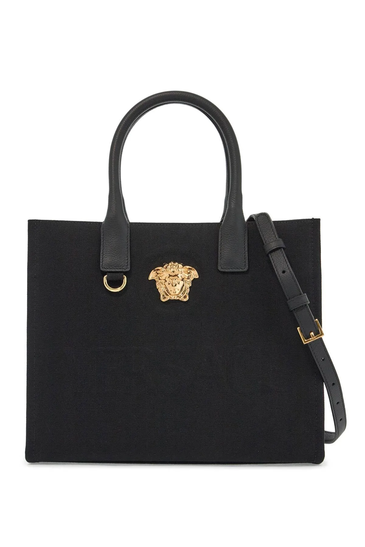canvas small la medusa tote bag 1005861 1A03095 BLACK-VERSACE GOLD