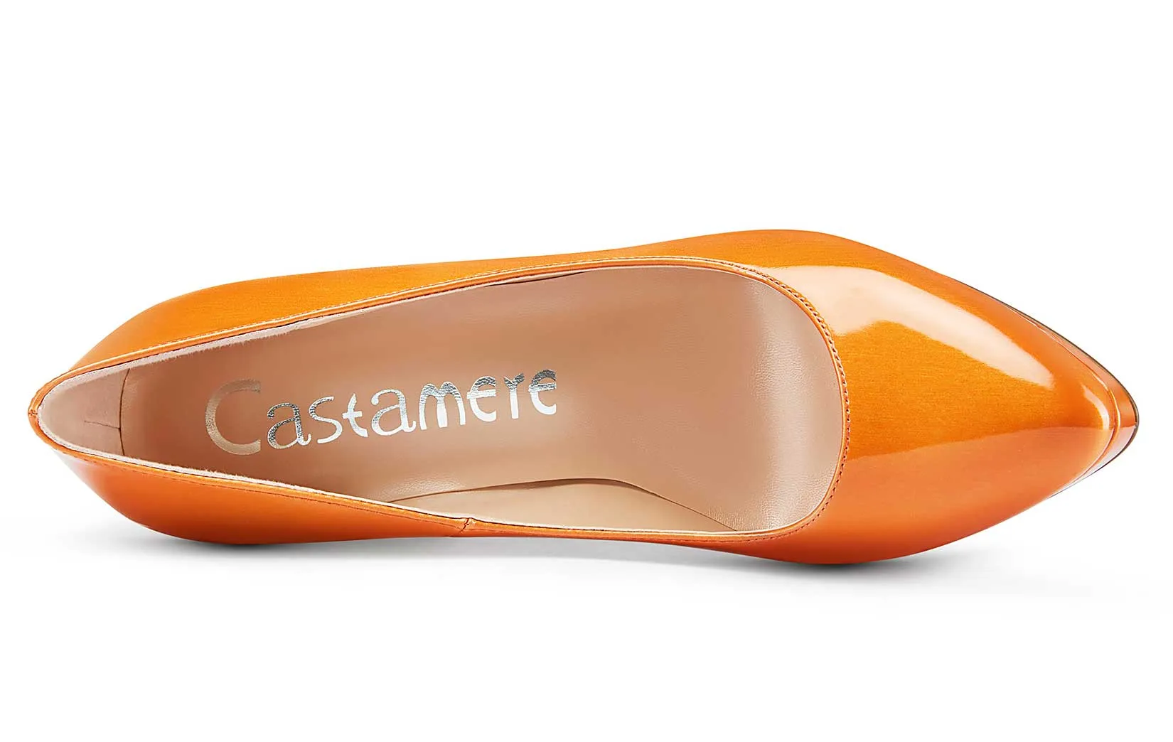 CASTAMERE Womens High Heels Platform Pumps Slip-on Stilettos 12CM Heel Office Dress Patent Shoes