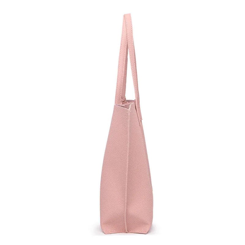 Casual Tassel Handbags in Vegan Leather Big Size Tote Shoulder Bag -10 Colors