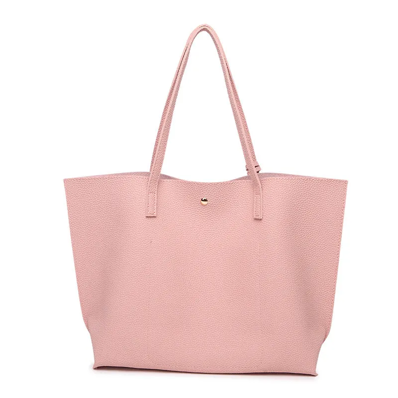 Casual Tassel Handbags in Vegan Leather Big Size Tote Shoulder Bag -10 Colors