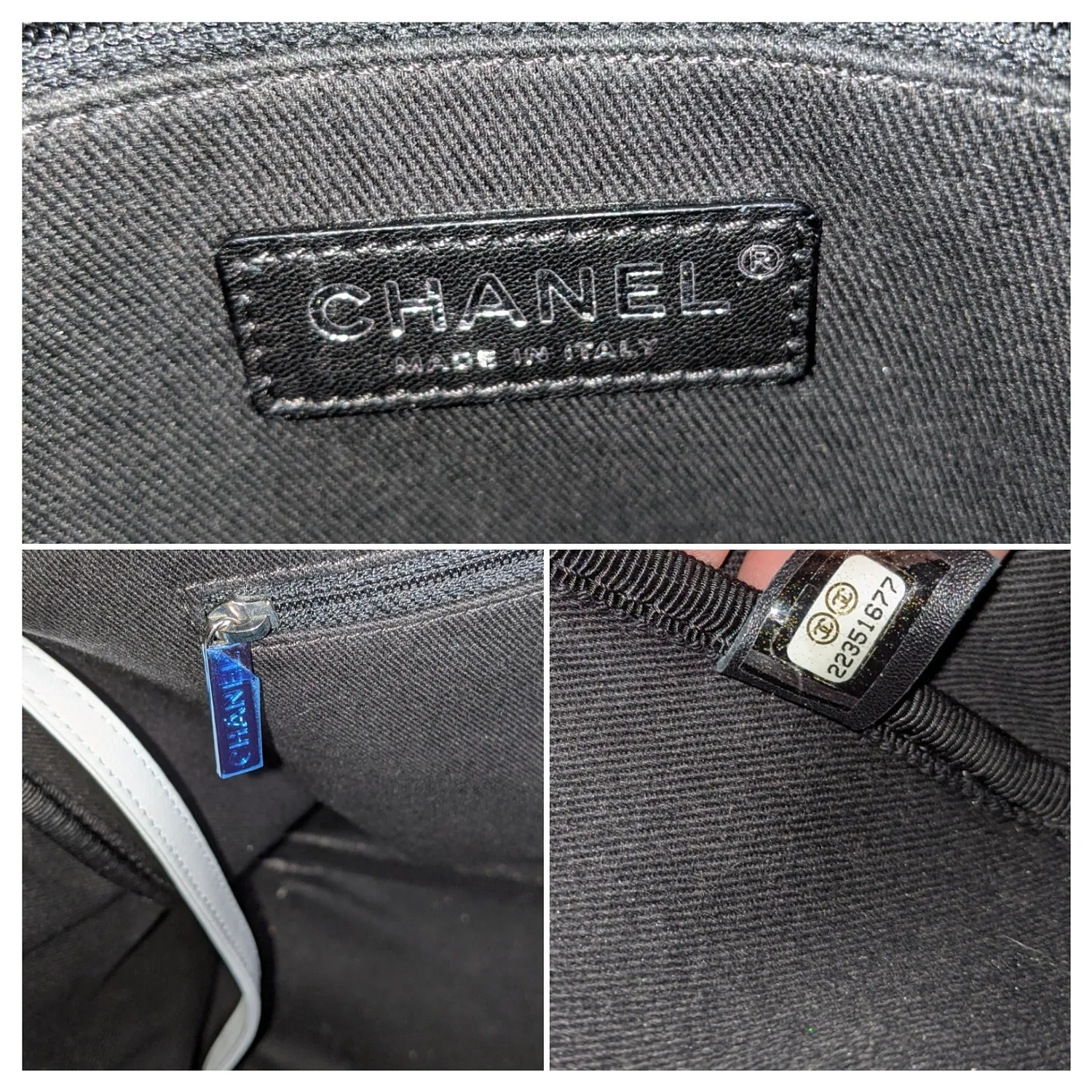 Chanel bags Toile Rubber Leather Large Zipped Airline Shopping Bag