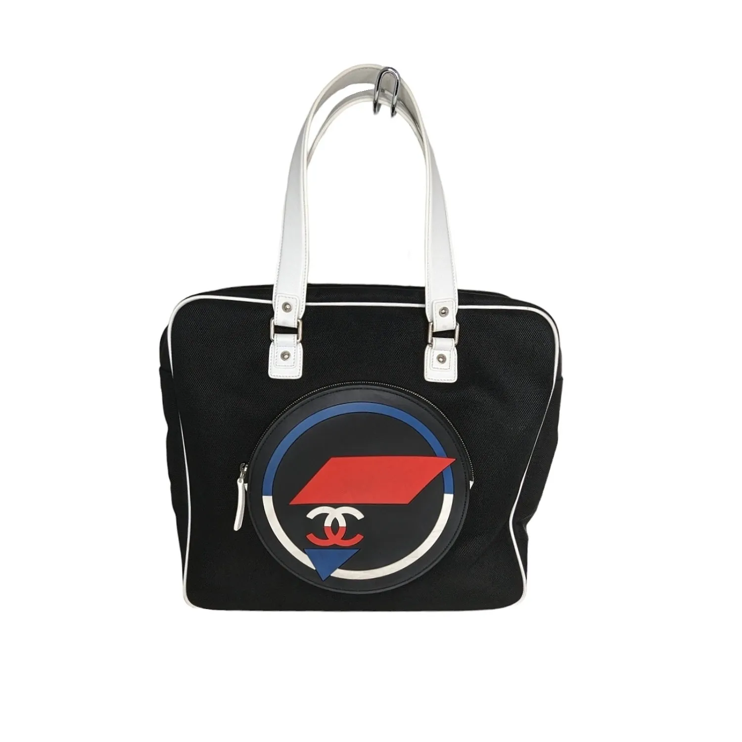 Chanel bags Toile Rubber Leather Large Zipped Airline Shopping Bag