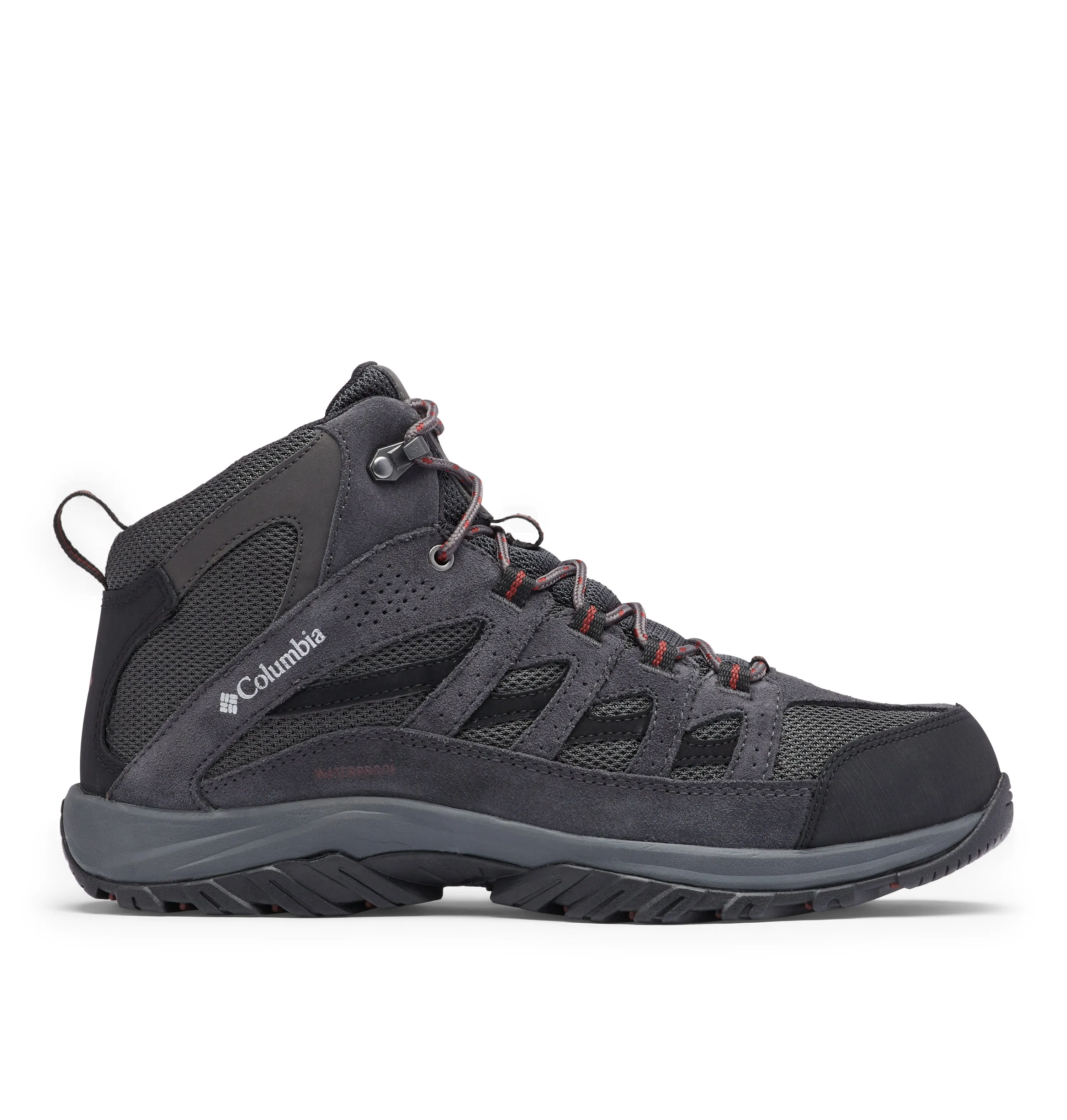 Columbia Men's Crestwood Waterproof Mid Trail Boots (Dark Grey/Deep Rust)