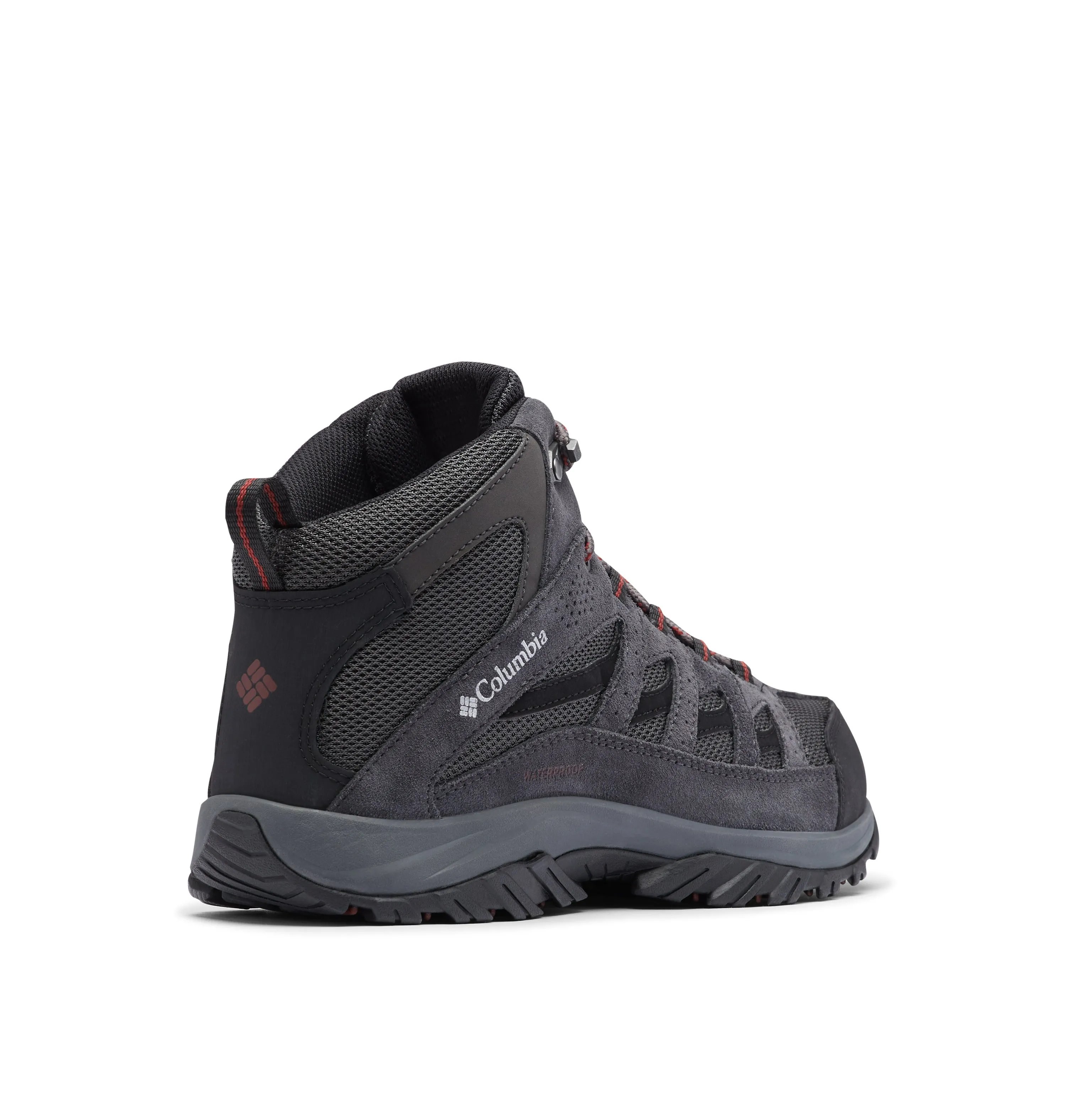 Columbia Men's Crestwood Waterproof Mid Trail Boots (Dark Grey/Deep Rust)