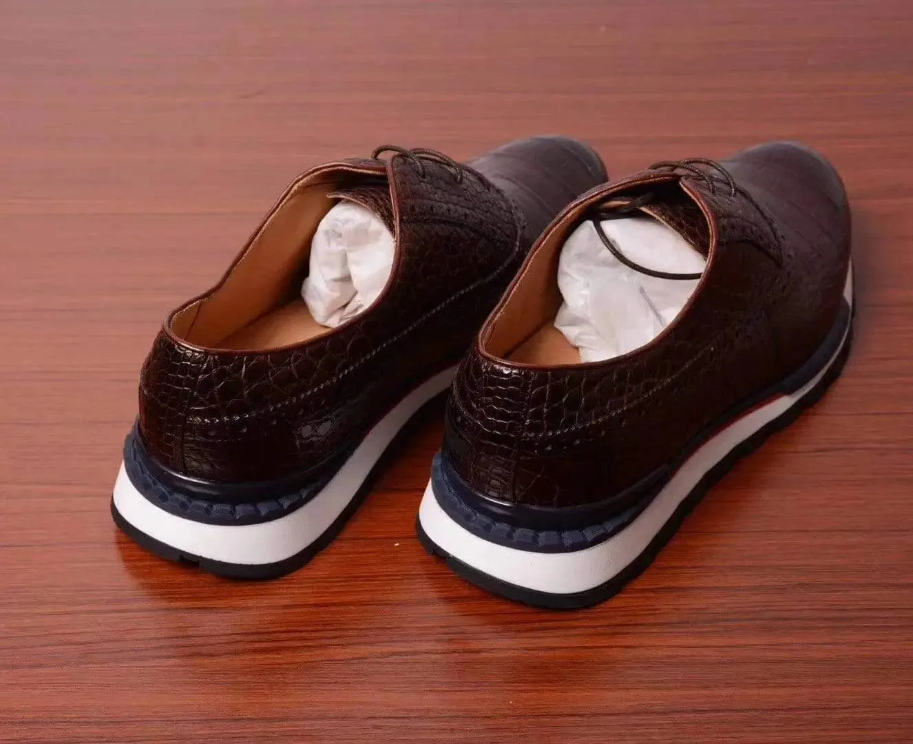 Crocodile Shoes Casual Crocodile Shoes, Black Slip On Crocodile Sneakers