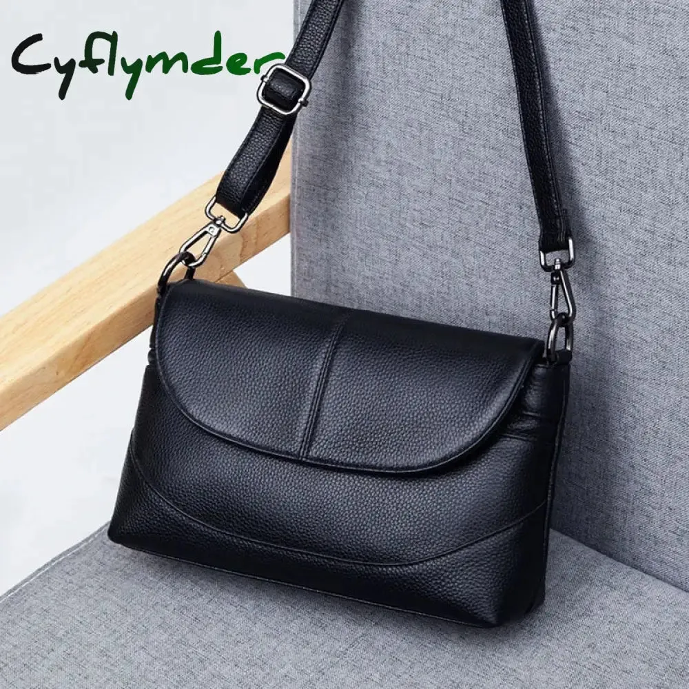 Cyflymder Genuine Leather Crossbody Bags for Women Ladies Shoulder Bags New Fashion Handbags female Cowhide Leather Purse Tote Bags