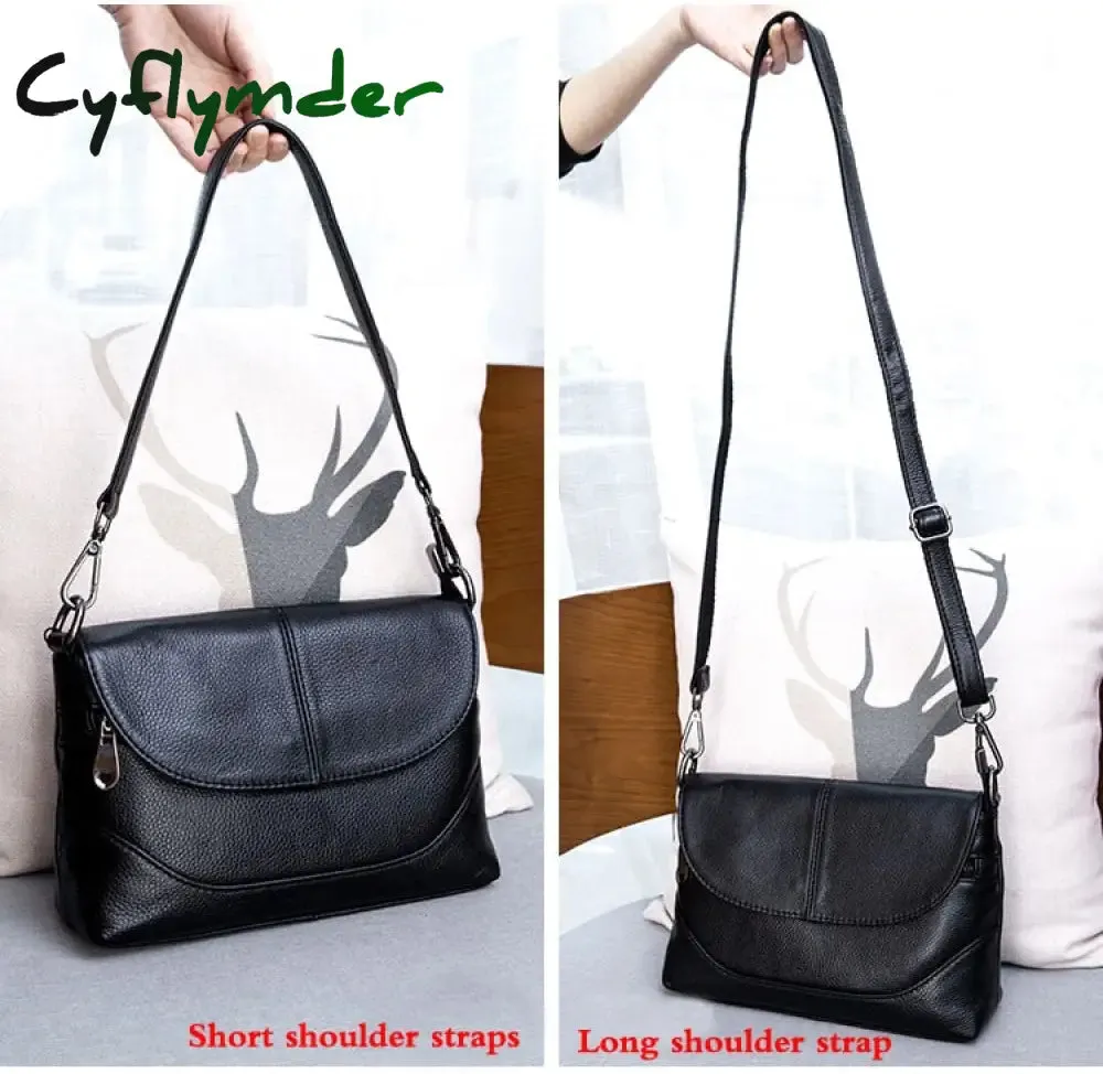 Cyflymder Genuine Leather Crossbody Bags for Women Ladies Shoulder Bags New Fashion Handbags female Cowhide Leather Purse Tote Bags