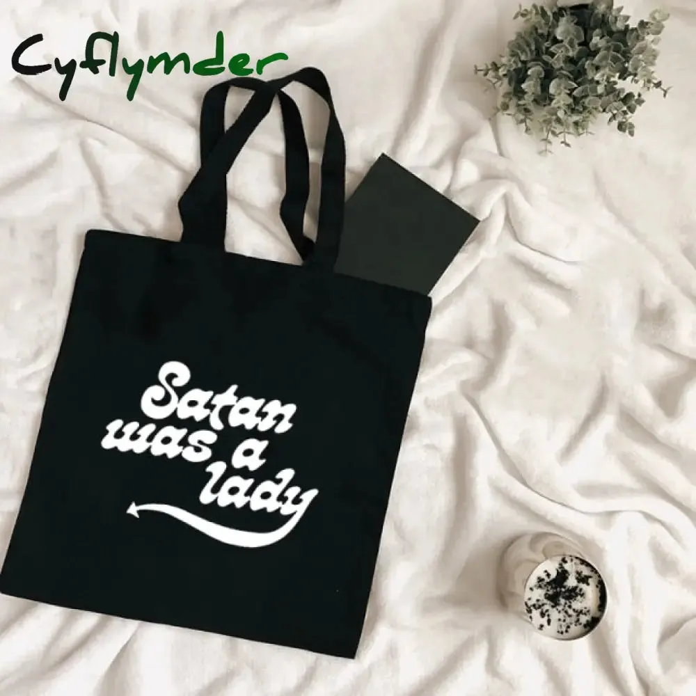 Cyflymder Harajuku Tumblr Graphic Ladies Shopping Bag Handbags Cloth Canvas Tote Bags Women Eco Reusable Shoulder Shopper Bags