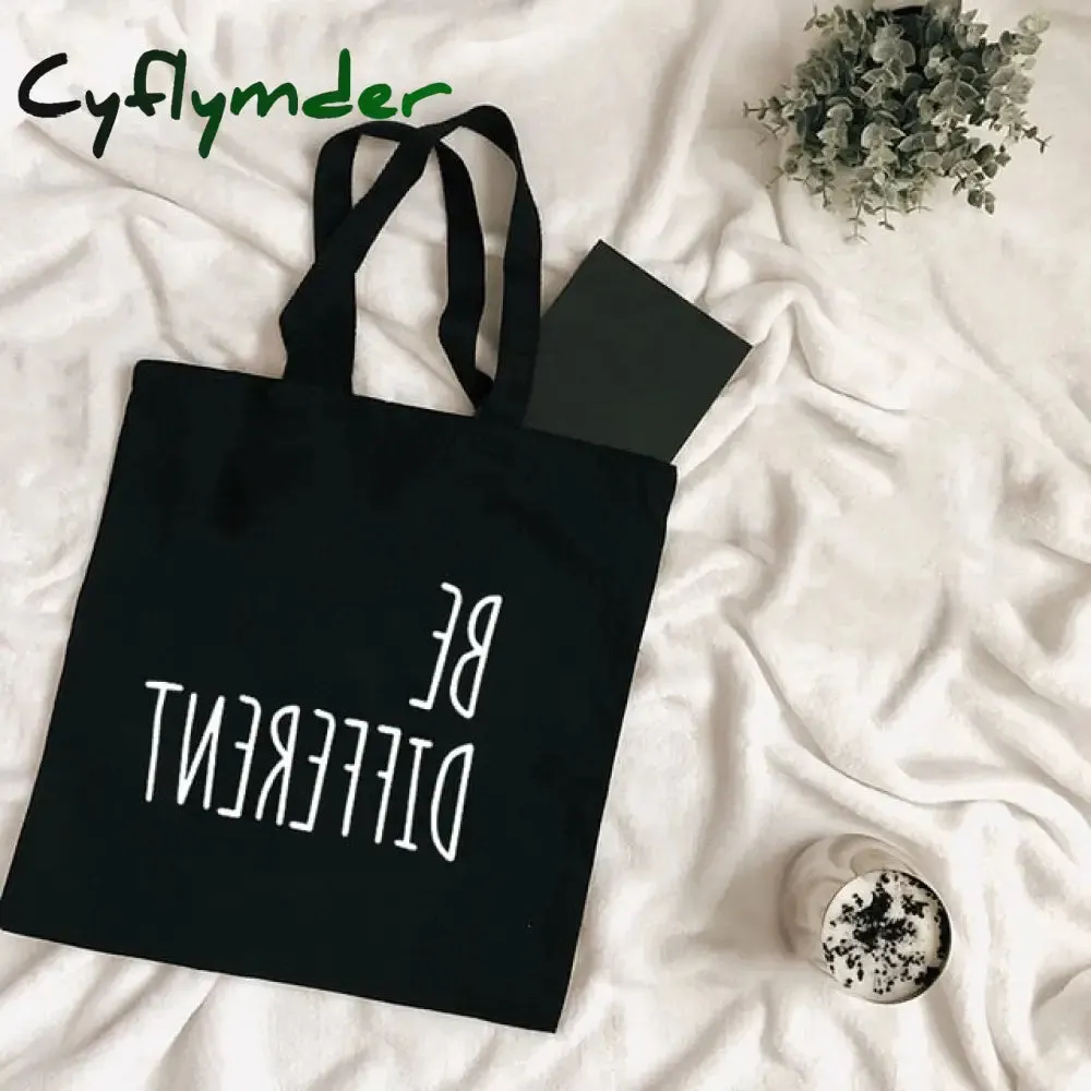 Cyflymder Harajuku Tumblr Graphic Ladies Shopping Bag Handbags Cloth Canvas Tote Bags Women Eco Reusable Shoulder Shopper Bags