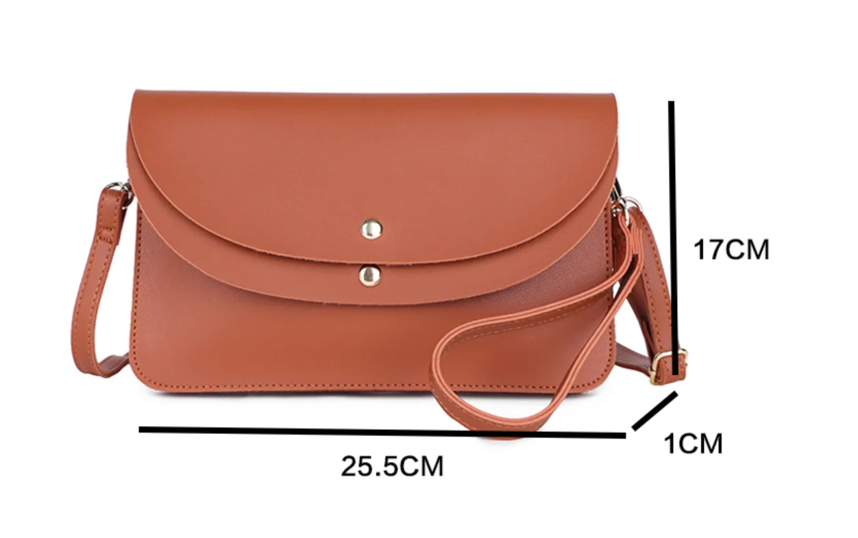 Double Flap-Over Style Handbag (6 Colours)