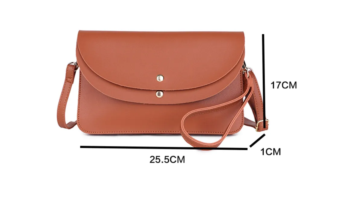 Double Flap-Over Style Handbag (6 Colours)