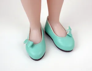 FACTORY SECONDS Bow Toe Ballet Flats - Seafoam