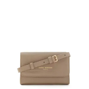 Femme Forte Kim taupe calfskin leather crossbody bag