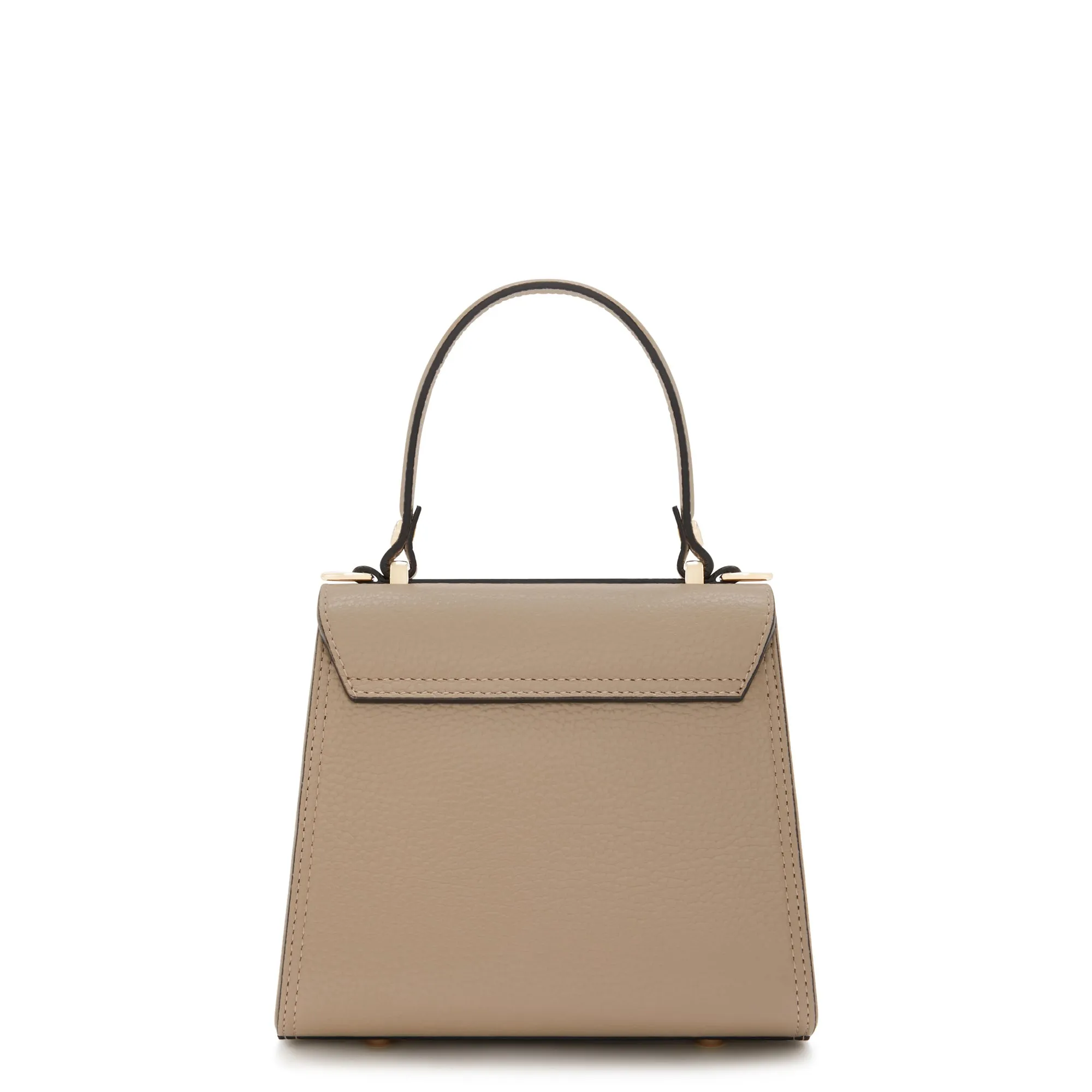 Femme Forte Simone Mini taupe leather handbag calfskin leather