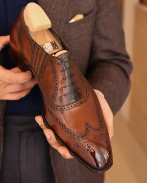 Genuine Leather Carved Business Casual Shoes