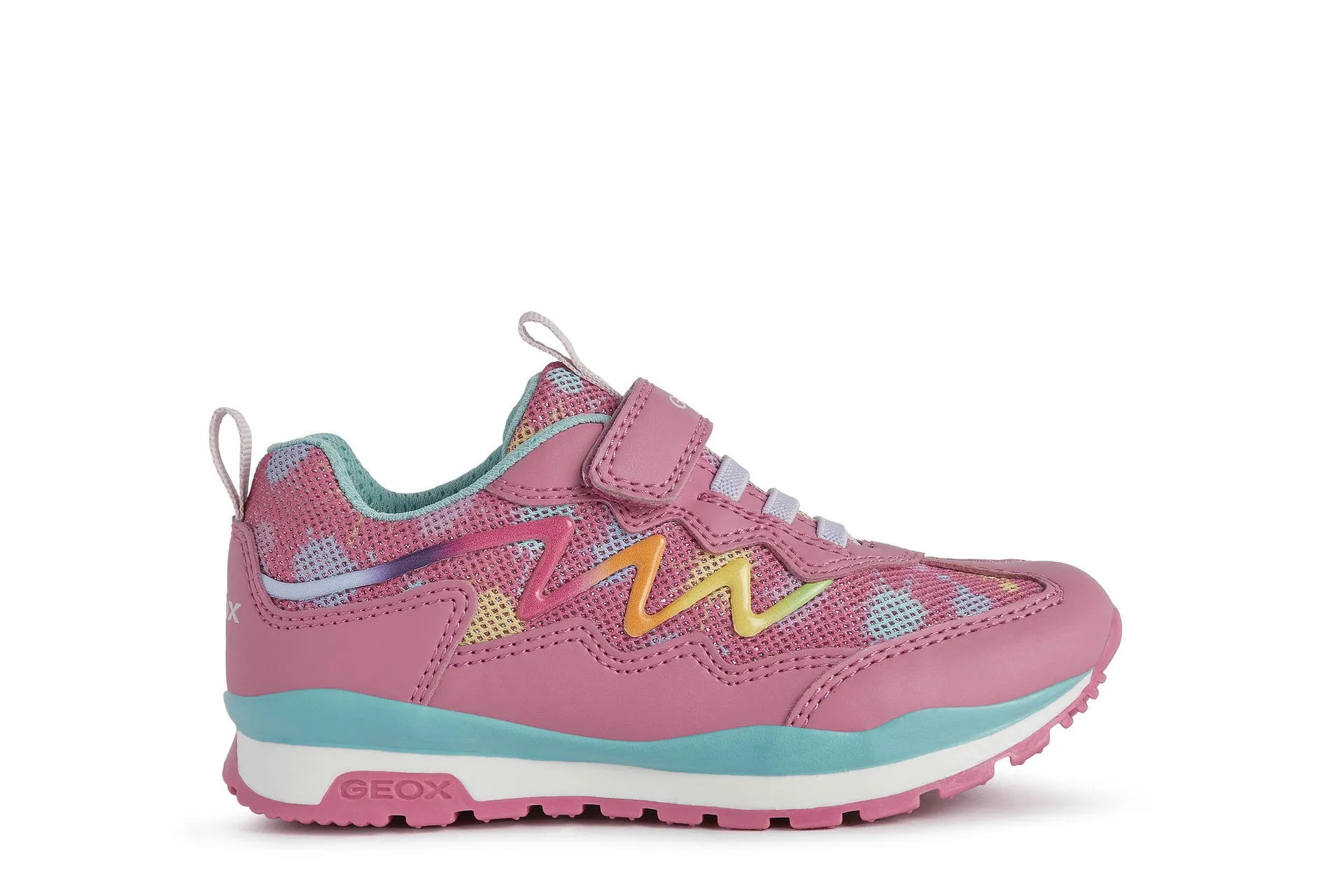 Geox Kids Trainers | Pavel | Fuchsia & Watersea